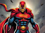 draw character in cartoonish or marvel or superhero style