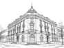 draw an architectural sketches of building illustrations