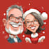 make a christmas caricature, a holiday group cartoon