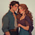 draw couple portrait illustration