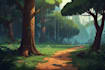 make 2d background, landscape illustration and concept art