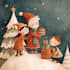 create christmas children book illustrations