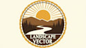 design awesome mountain landscape logo