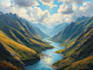 paint landscape in oil painting