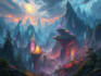 draw a natural landscape and background illustration