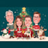 draw a christmas cartoon caricature