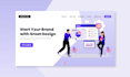 create modern website graphics and flat landing page illustrations