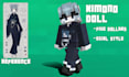 create you a custom minecraft skin in any style