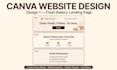 make a canva website design and canva landing page