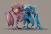 draw a fantasy creature, monster, alien in my style