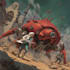 draw epic sci fi artwork with spaceships and planets