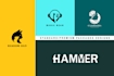 design a modern minimalist negative space logo with hidden meaning