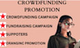 create and optimize kickstarter campaign page, and promotion strategy