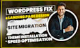 fix wordpress errors, speed up your site, and install your theme perfectly