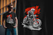 draw vector art cartoon t shirt from your motorcycle