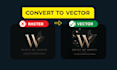 manually vectorize image or logo to ai, svg