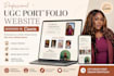 design a professional ugc portfolio website in canva