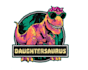 create retro t shirt dinosaur logo and graphics design