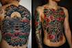 drawing a japanese style tattoo art