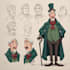 make an christmas character, mascot, cartoon character