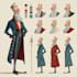 illustrate christmas card, christmas character