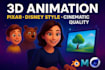do 3d animation pixar and disney animation, 3d animation video, 3d animation