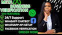 verify your meta business manager, whatsapp API and fix business manager issues
