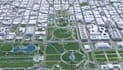 render 3d urban simulation,city mapping,cgi aerial view,masterplan,zoning layout