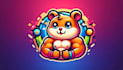 create 3d engine powerful hamster mascot logo for you in one day