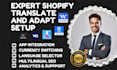 setup shopify translate and adapt weglot hextom transcy langshop langwill tlab