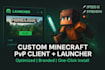 create a custom minecraft pvp client and launcher with branding and optimization