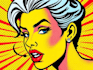 draw a retro pop art roy lichtenstein style