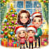 custom christmas cartoon caricature