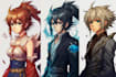 create logo designer anime, fantasy style