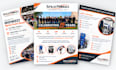 design professional product sheet, one sheet, business sheet