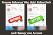 manually unfollow instagram followings