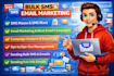 send bulk SMS, run SMS marketing campaigns, and manage bulk email blast services