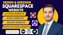 build squarespace author book website ebook website book author website
