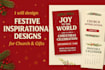 design festive inspiration flyer, prayer brochure, printable gift design