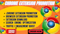 promote chrome extensions and boost downloads and visibility