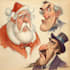 draw christmas cartoon caricature