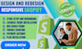 design and redesign your shopify website professionally