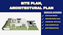 draw 2d site plan, site map, plot plan, master plan and architectural plan