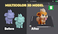 add color to 3d model fix split slice stl to 3mf bambu studio ams multicolor