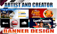 create eye catching spotify, youtube, soundcloud, web banners in 7hours