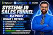 create systeme io landing page systeme io online and course website sales funnel
