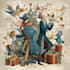 create a beautiful illustrated christmas card