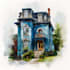 do an watercolor house portrait
