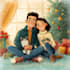 draw couple, family portrait for christmas gift