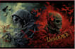 create dark art, metal, gothic illustration